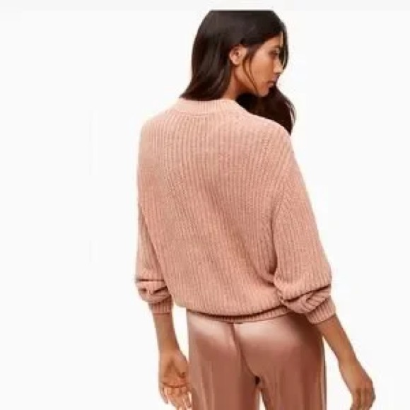 Aritzia Wilfred Essential Chenille Crewneck Ribbed Sweater Women’s XXS Fall Chic - Picture 3 of 13